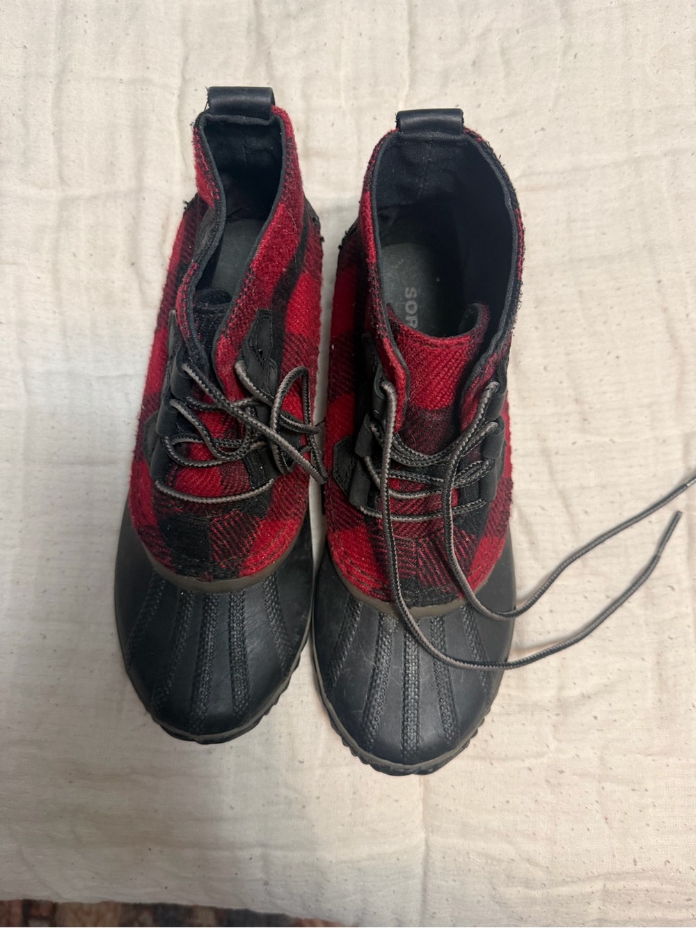 Sorel Black Interior Lace-Up Boot